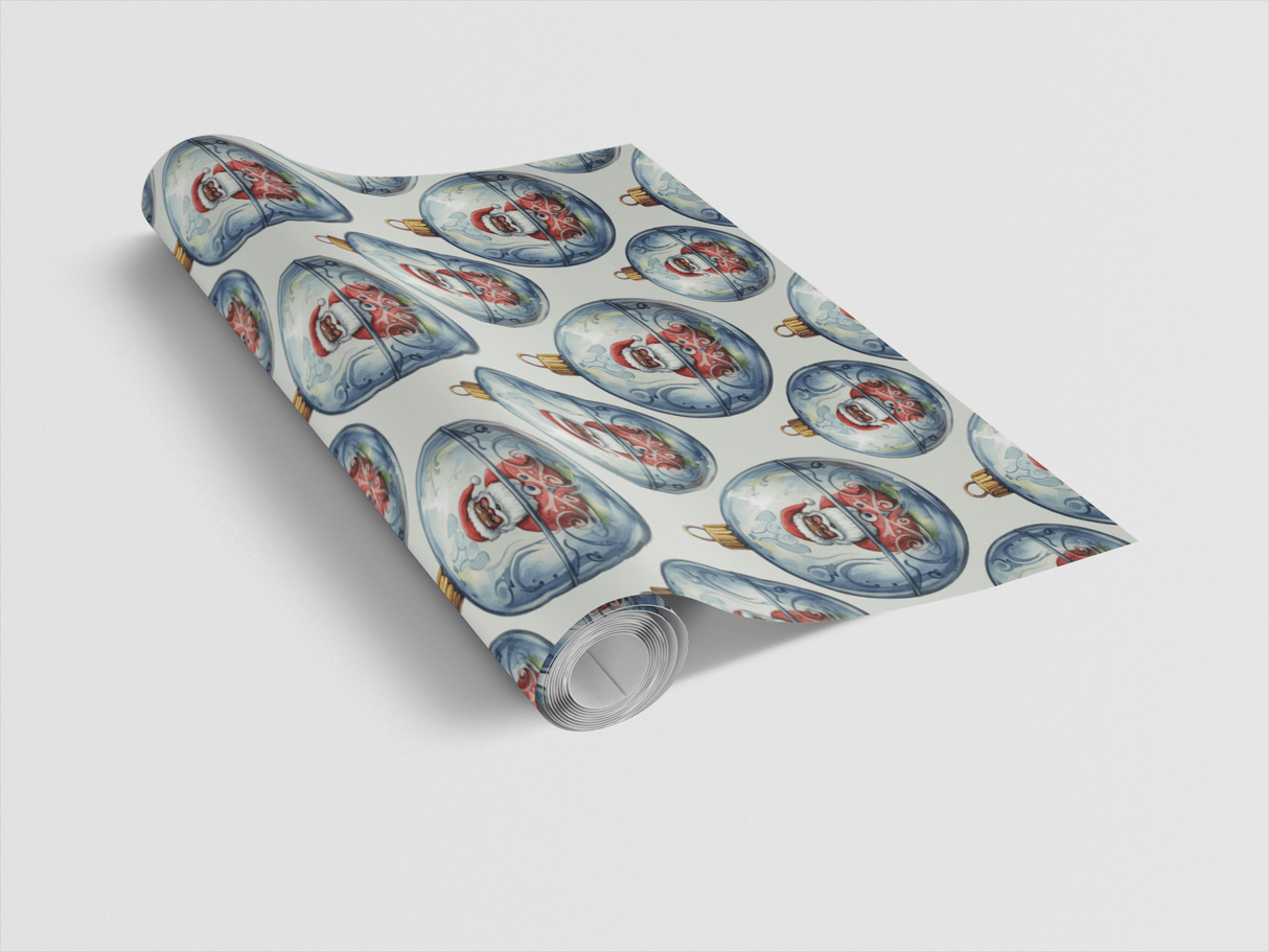 Santa & Ornaments - London Penny Gift Wrap