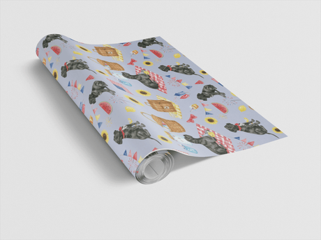 Fourth of July Picnic (Cane Corso) Wrapping Paper - London Penny Gift Wrap