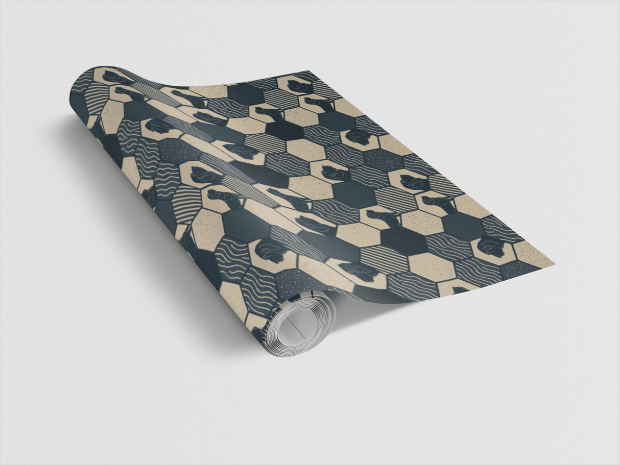 Hound Hexagon Geometry - London Penny Gift Wrap