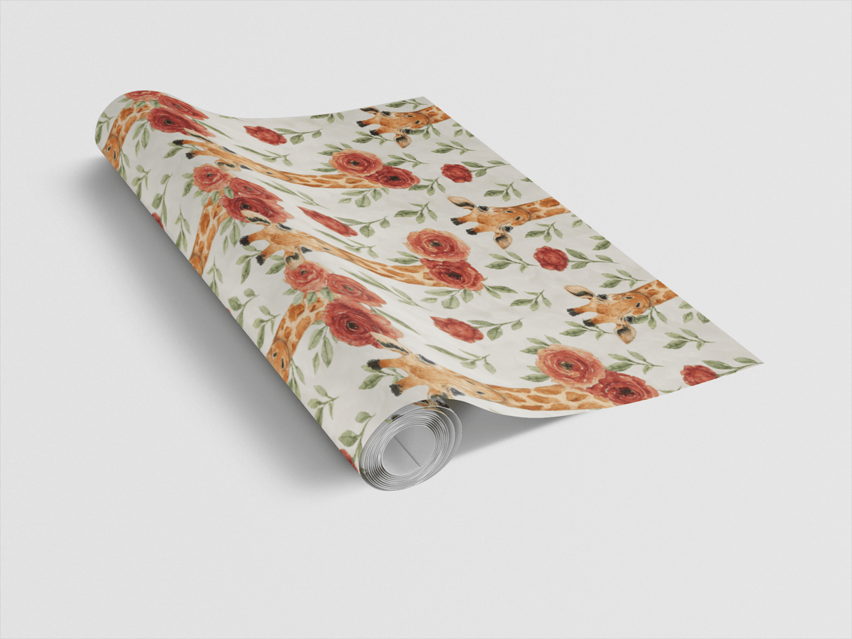 Giraffe Garden Whimsy - London Penny Gift Wrap