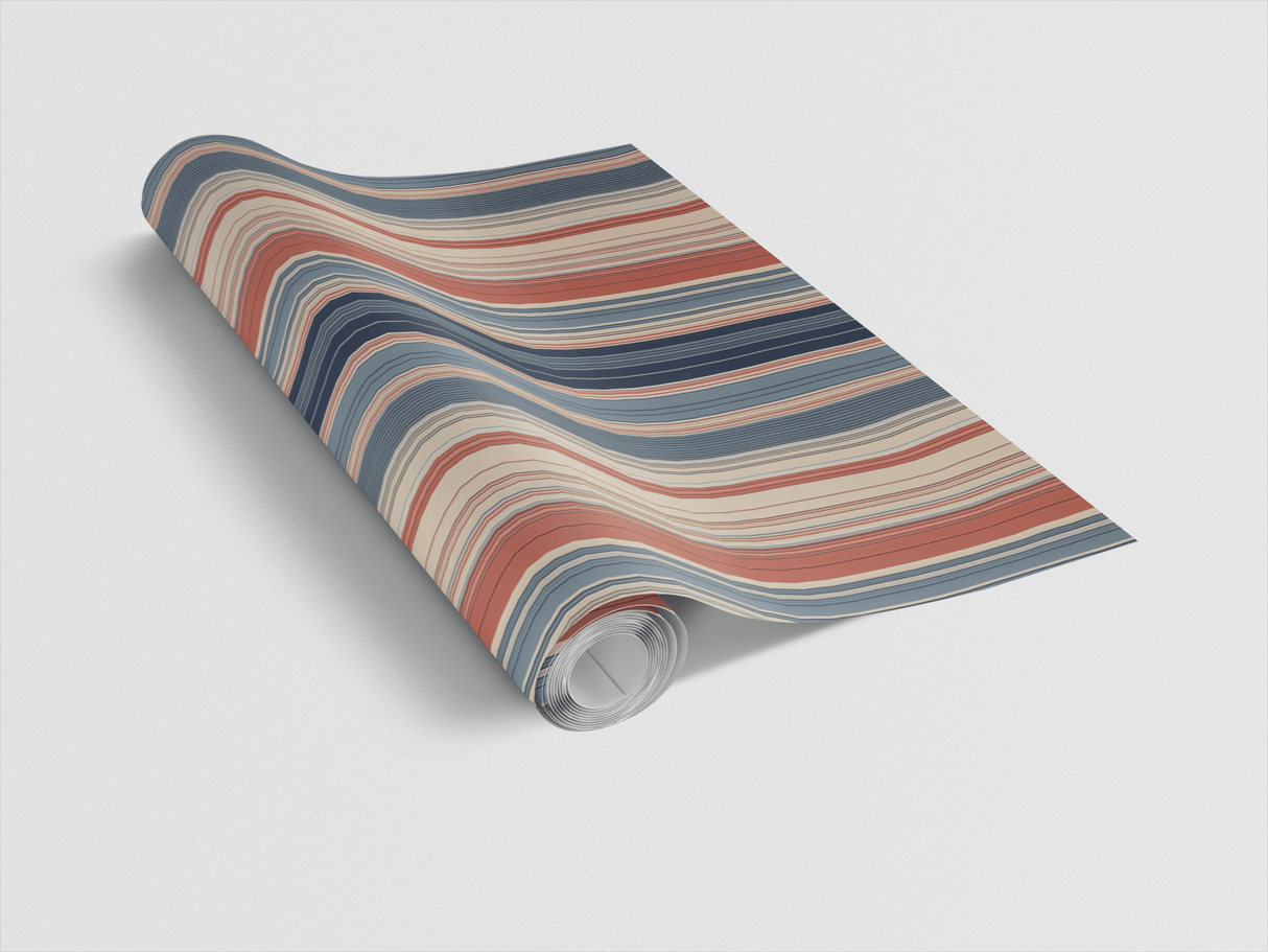 Riviera Stripe - London Penny Gift Wrap