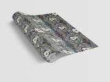 Scandinavian Husky Folk Art (Alaskan Husky) Wrapping Paper - London Penny Gift Wrap