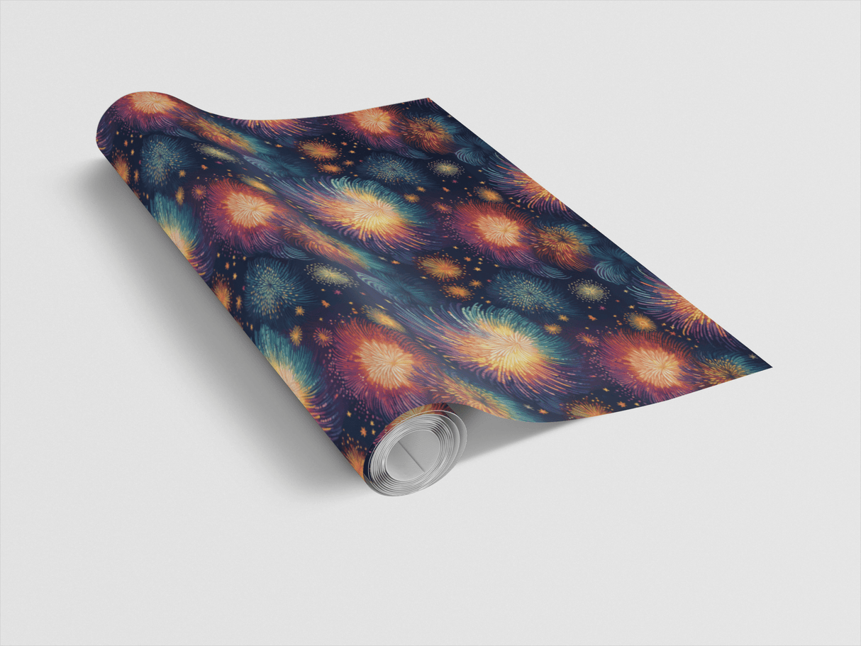 Vivid Starburst Sky - London Penny Gift Wrap