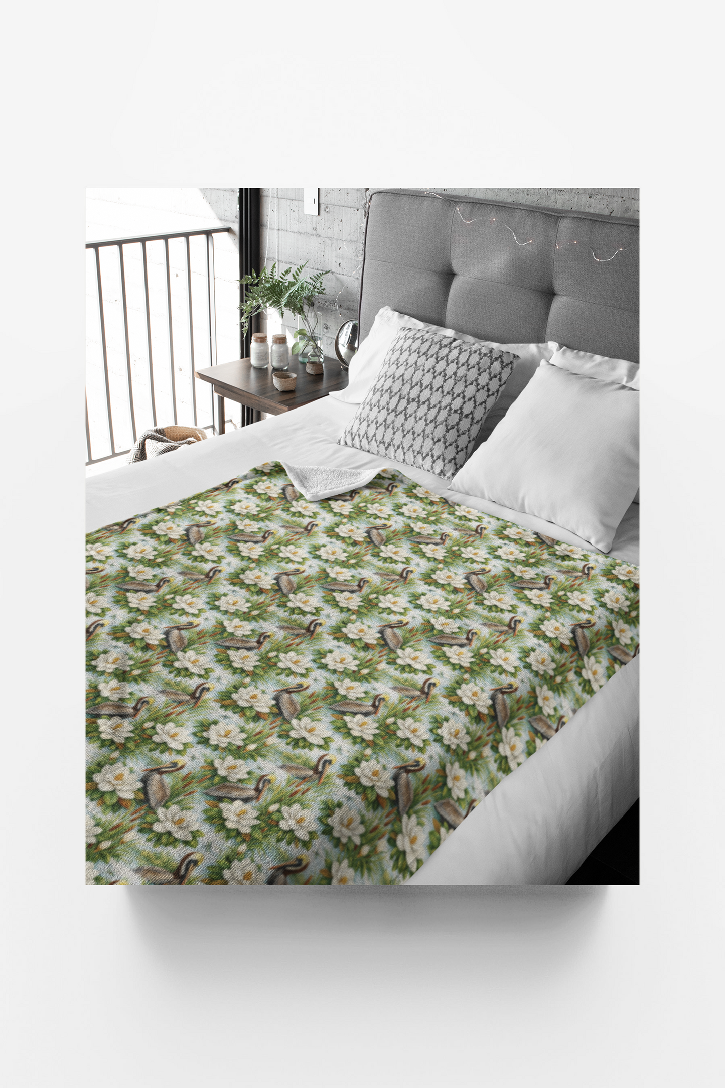 Louisiana Flora & Fauna Sherpa Blanket