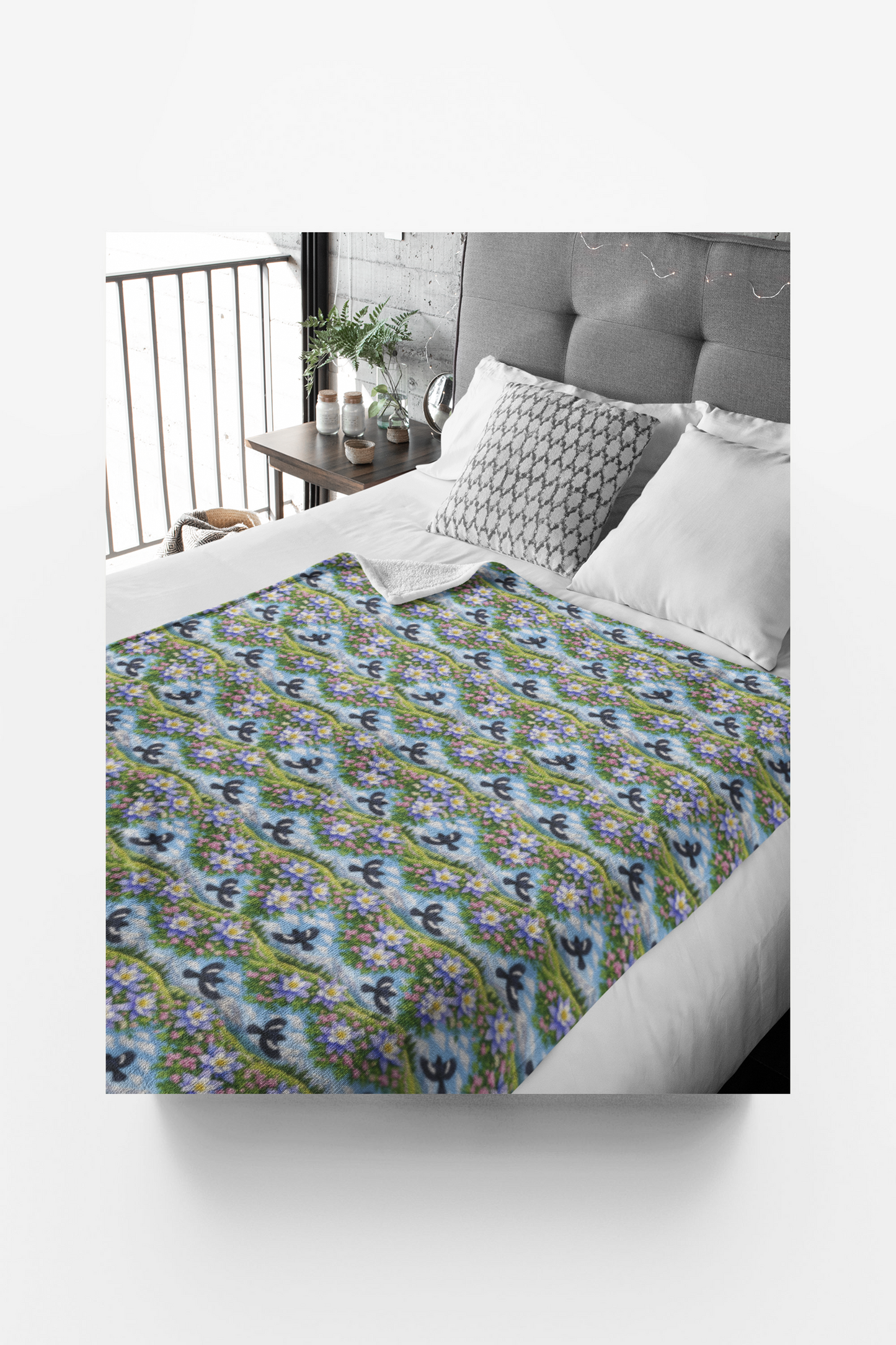 Colorado Flora & Fauna Sherpa Blanket