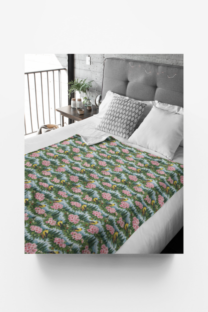 Washington Flora & Fauna Sherpa Blanket