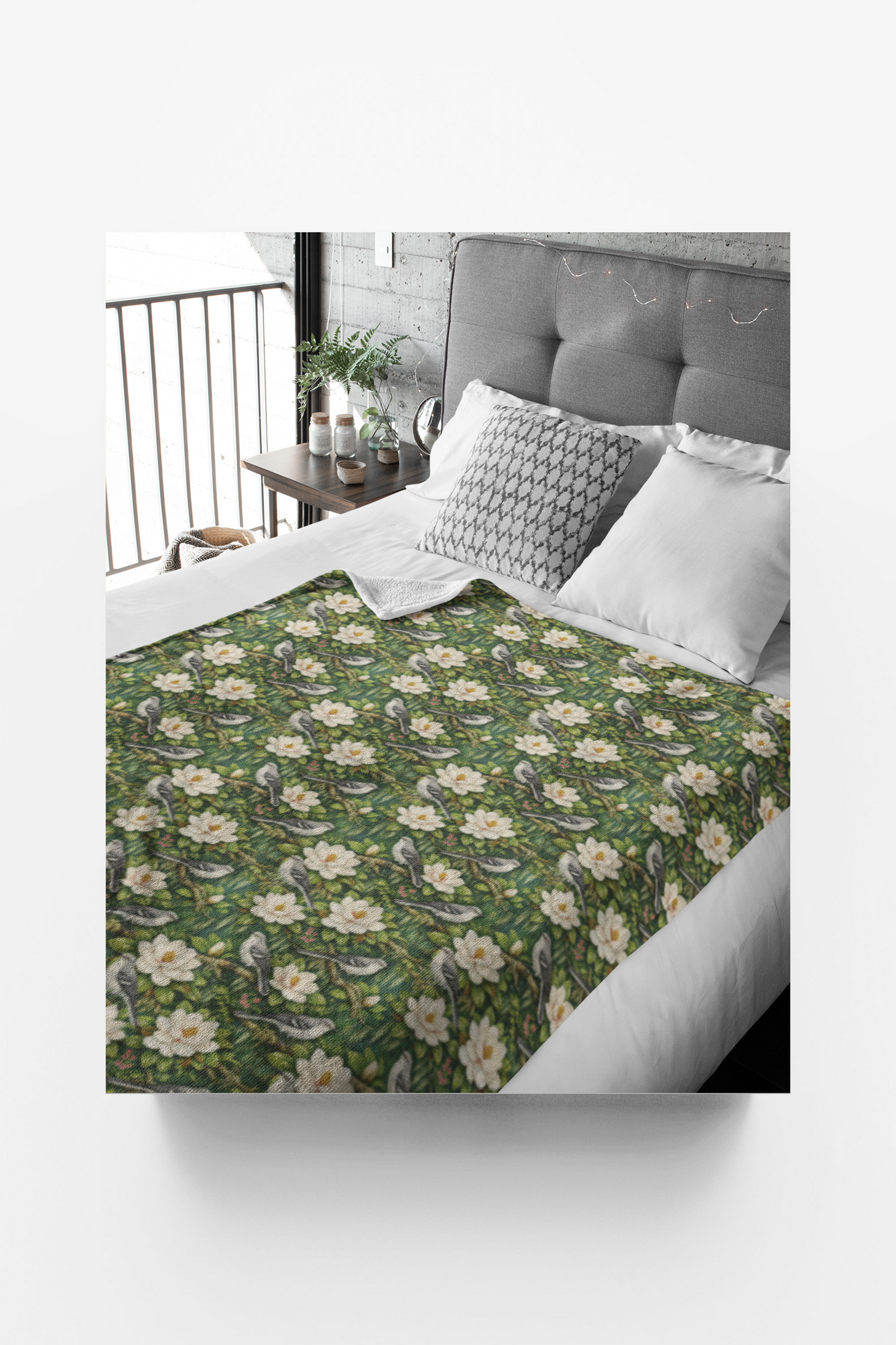 Mississippi Flora & Fauna Sherpa Blanket