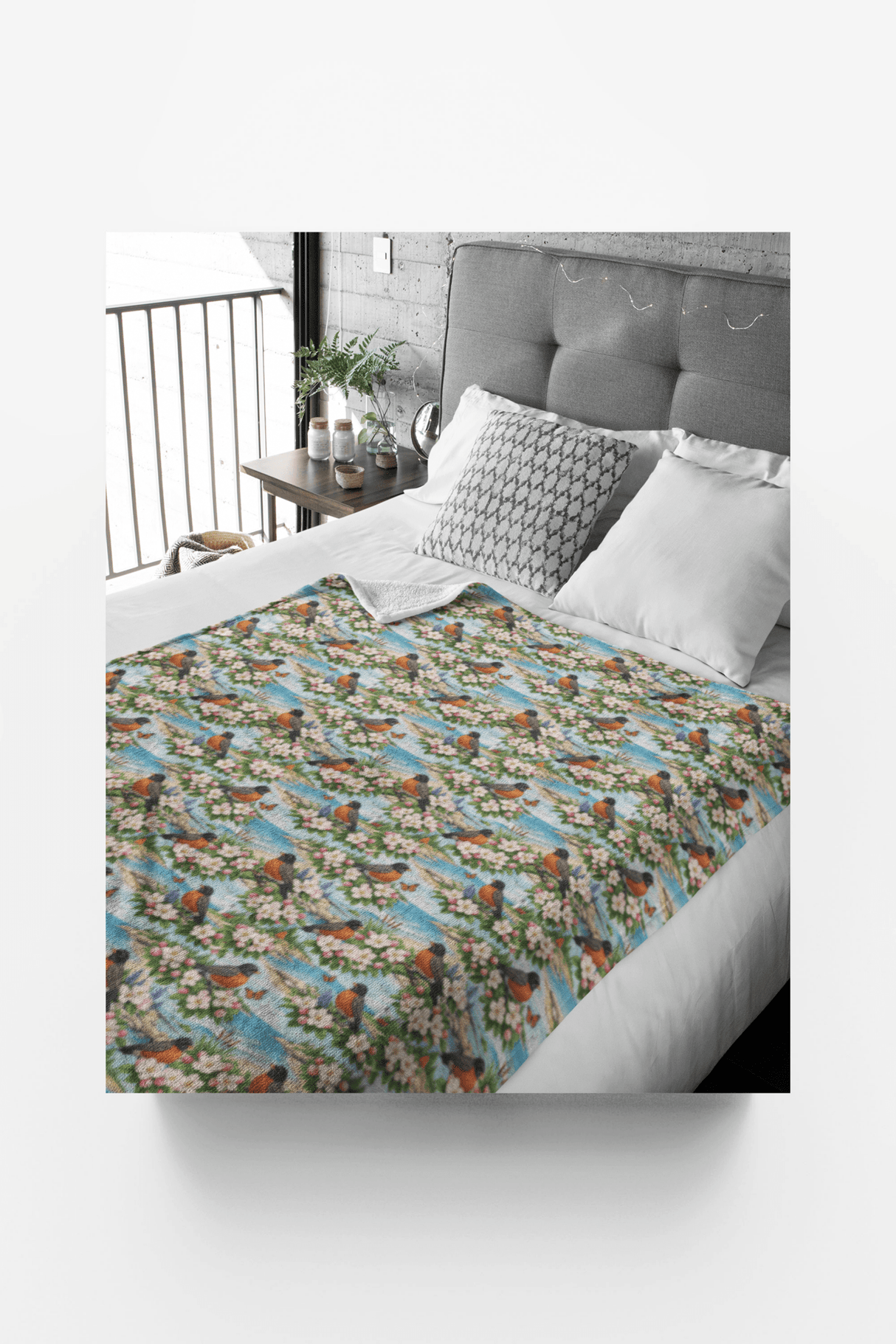 Michigan Flora & Fauna Sherpa Blanket - London Penny Gift Wrap