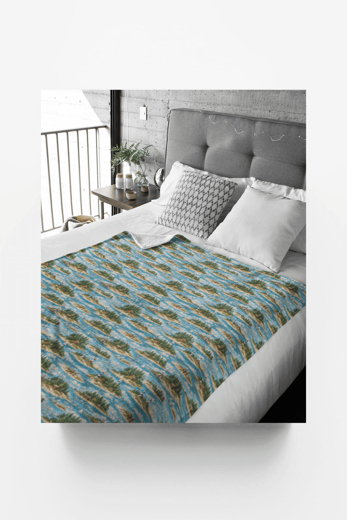 North Carolina Coastal & Pine Sherpa Blanket - London Penny Gift Wrap
