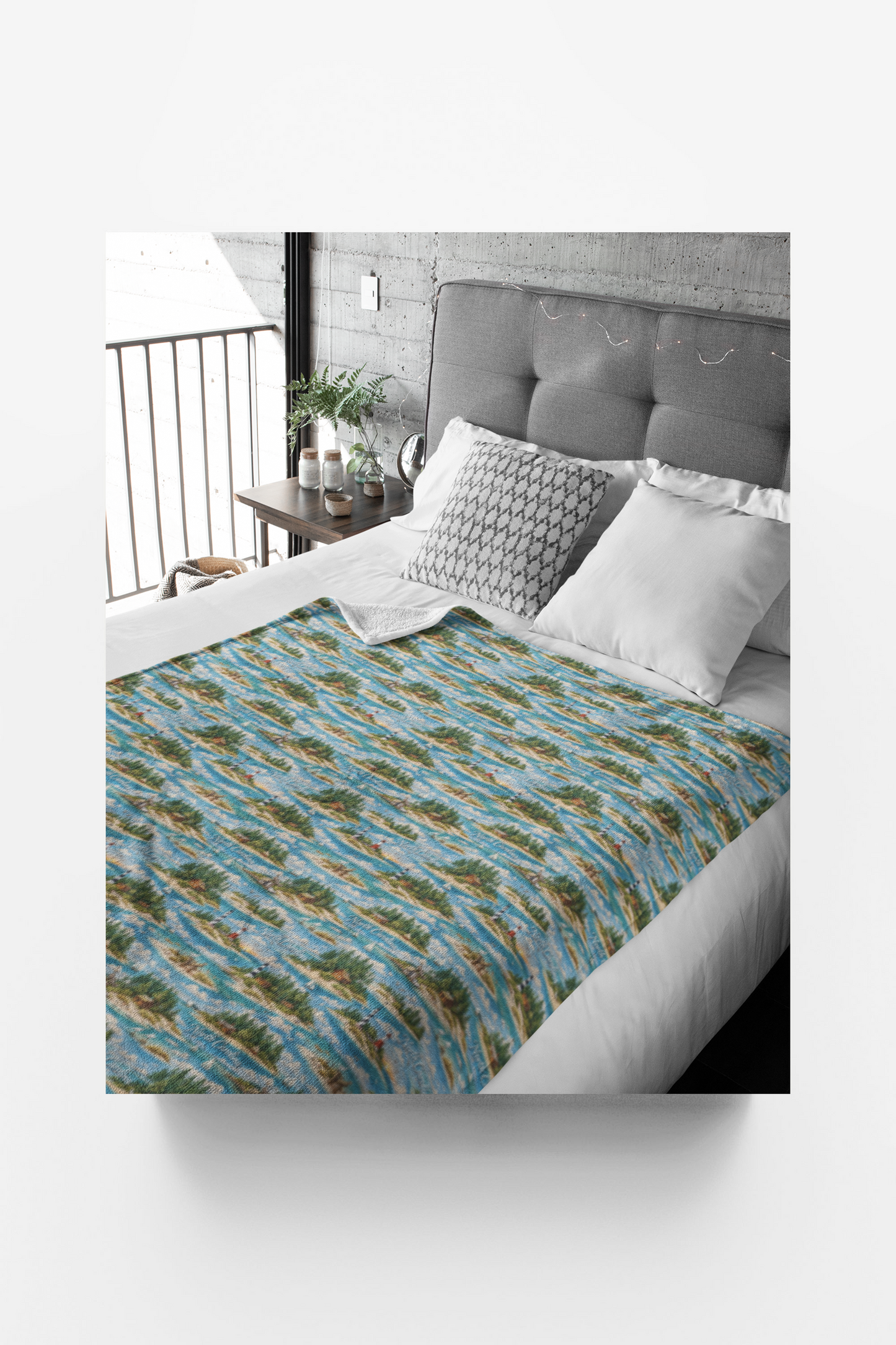 North Carolina Coastal & Pine Sherpa Blanket