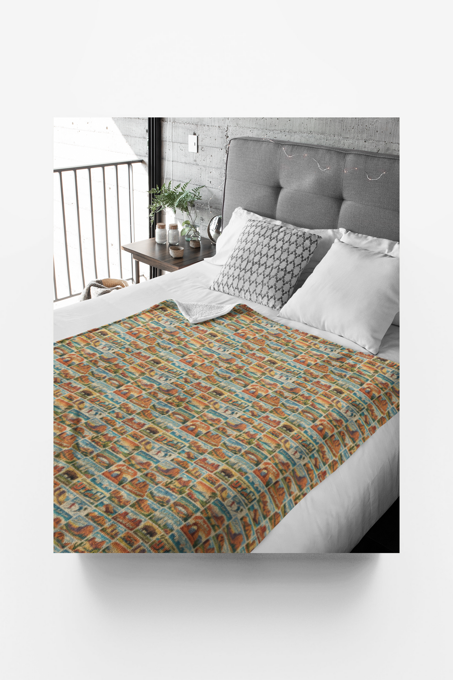 Utah Postcard Memories Sherpa Blanket
