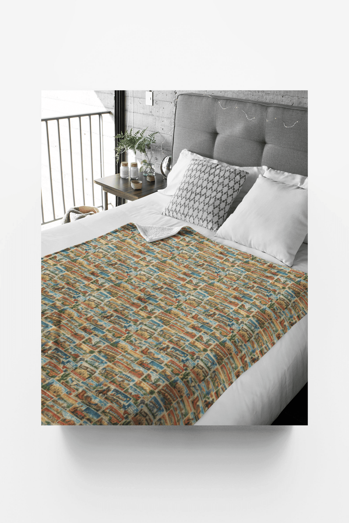 Texas Postcard Memories Sherpa Blanket - London Penny Gift Wrap