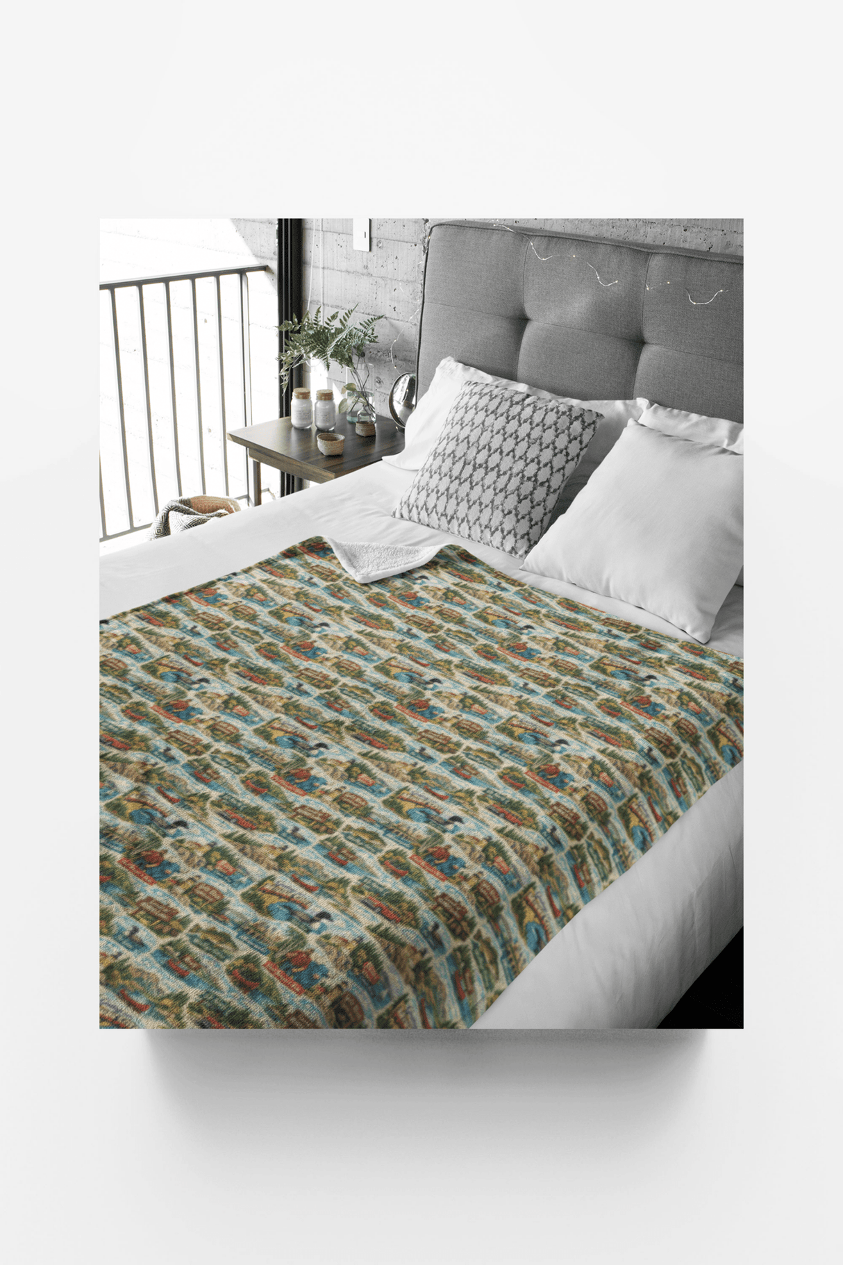 Minnesota Postcard Memories Sherpa Blanket - London Penny Gift Wrap