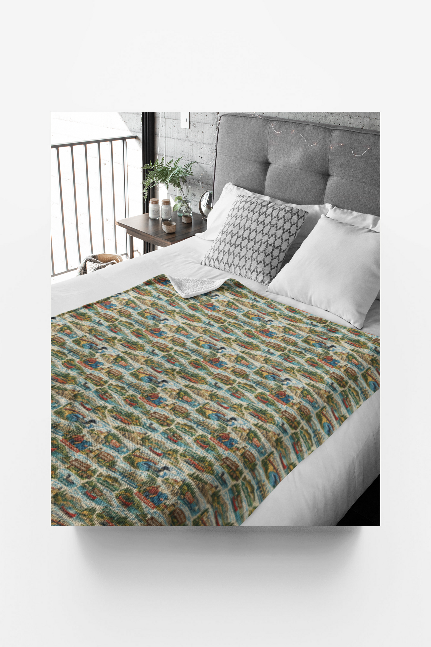 Minnesota Postcard Memories Sherpa Blanket