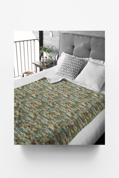 Ohio Postcard Memories Sherpa Blanket