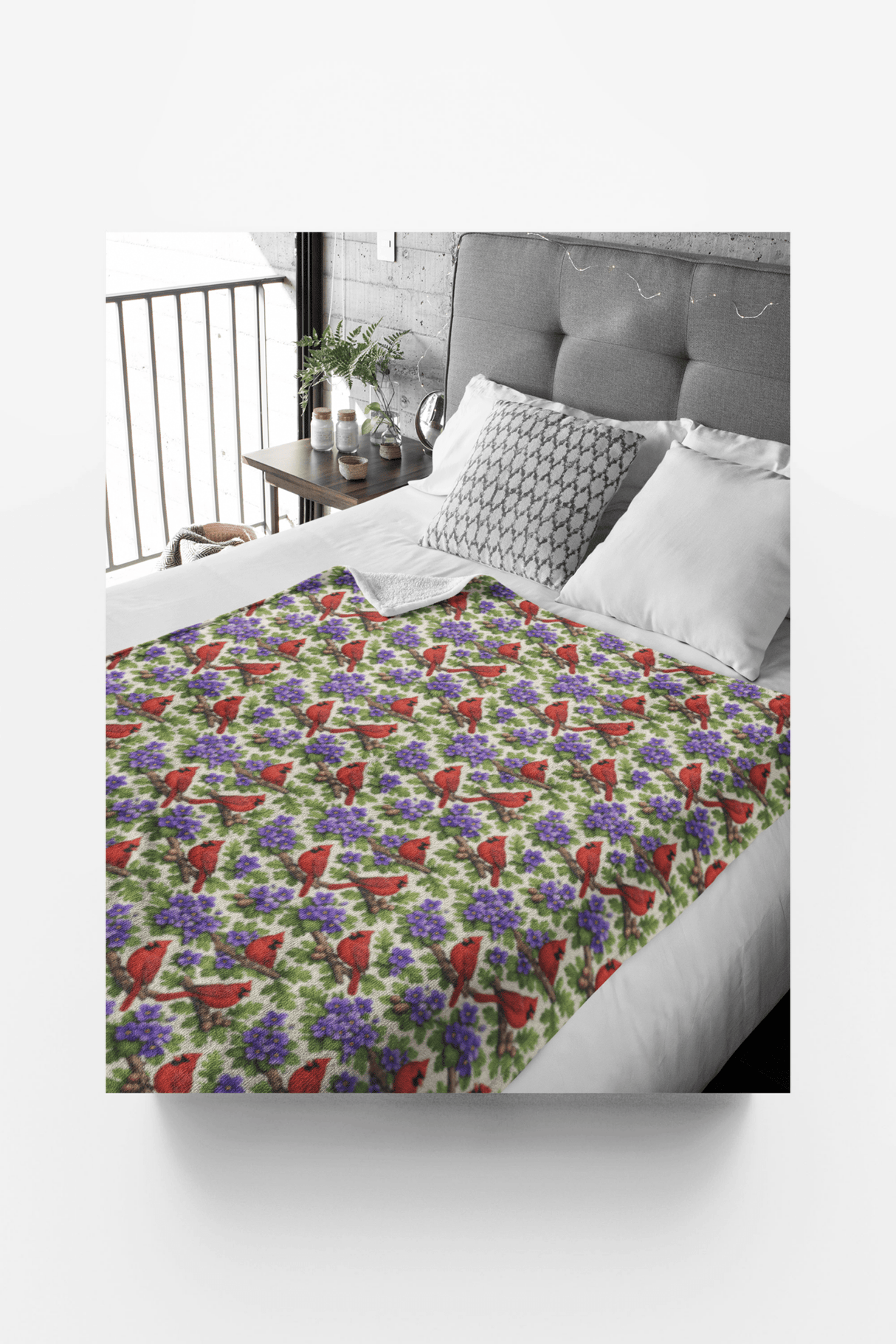 Illinois Flora & Fauna Sherpa Blanket - London Penny Gift Wrap