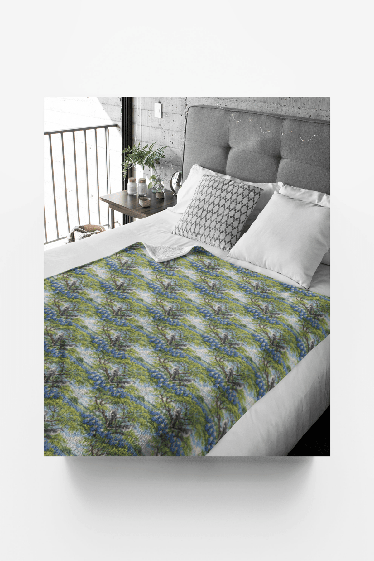 Texas Flora & Fauna Sherpa Blanket - London Penny Gift Wrap
