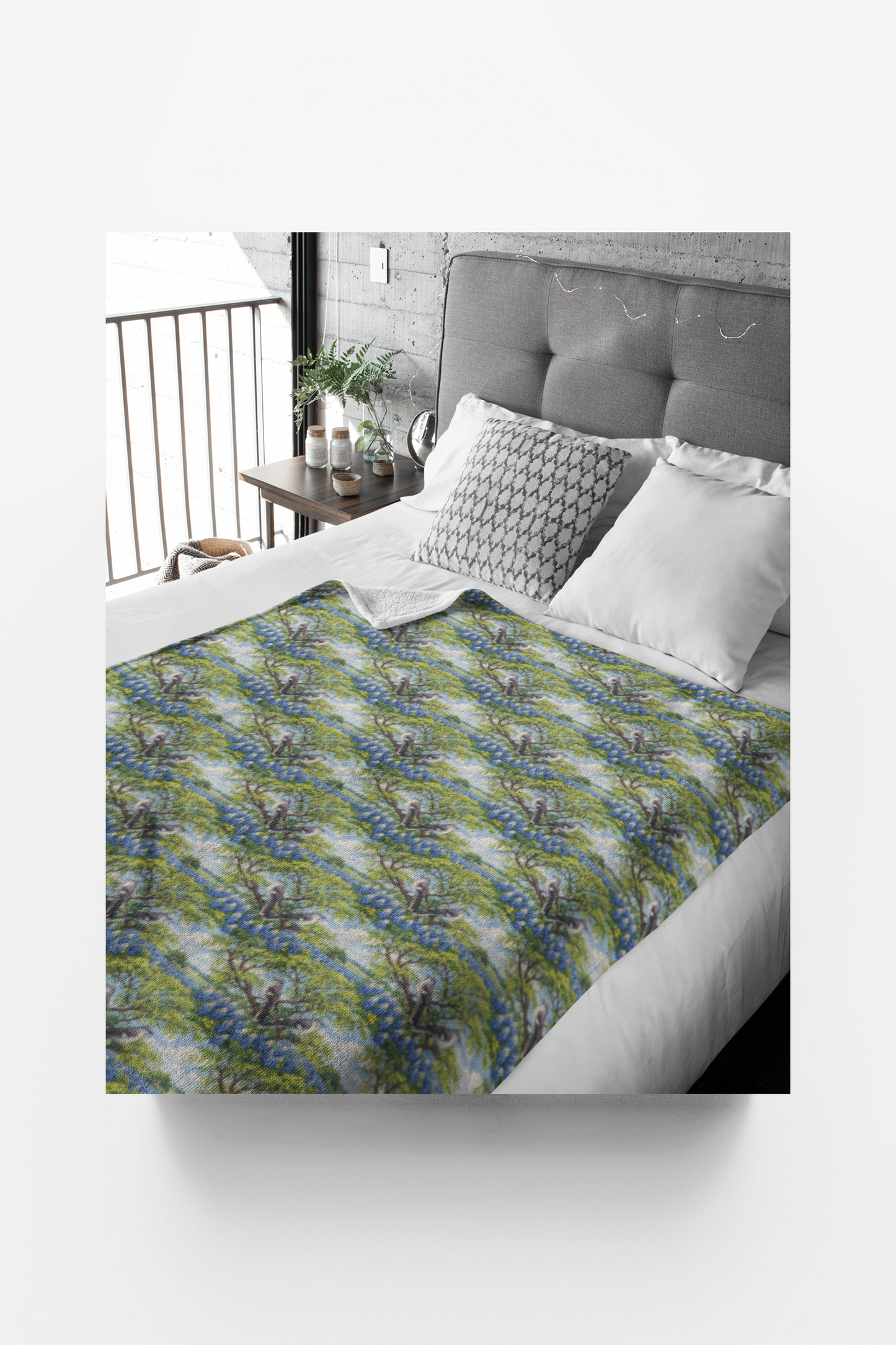 Texas Flora & Fauna Sherpa Blanket