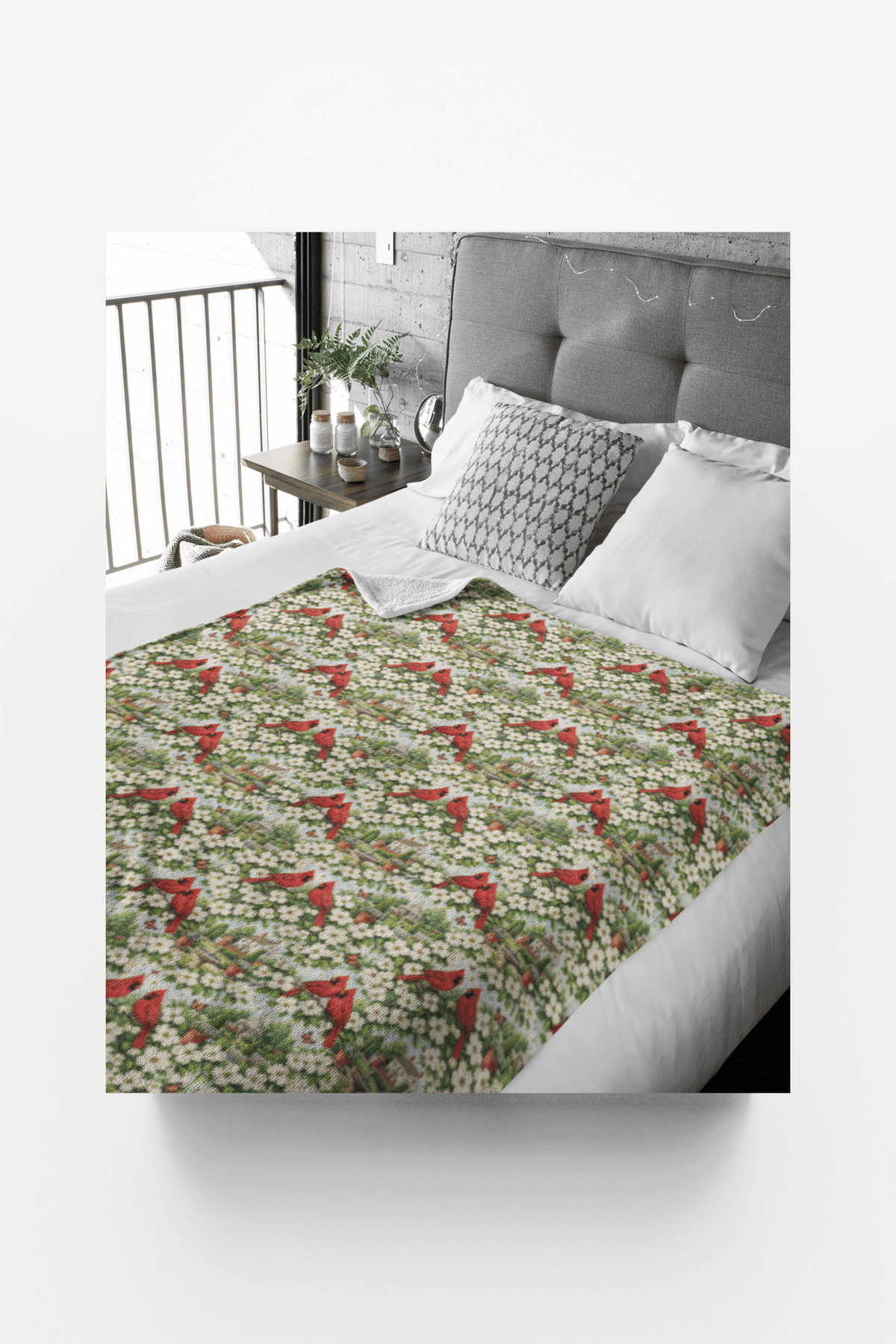 Virginia Flora & Fauna Sherpa Blanket - London Penny Gift Wrap