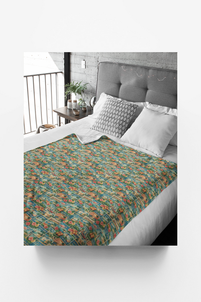Florida Postcard Memories Sherpa Blanket