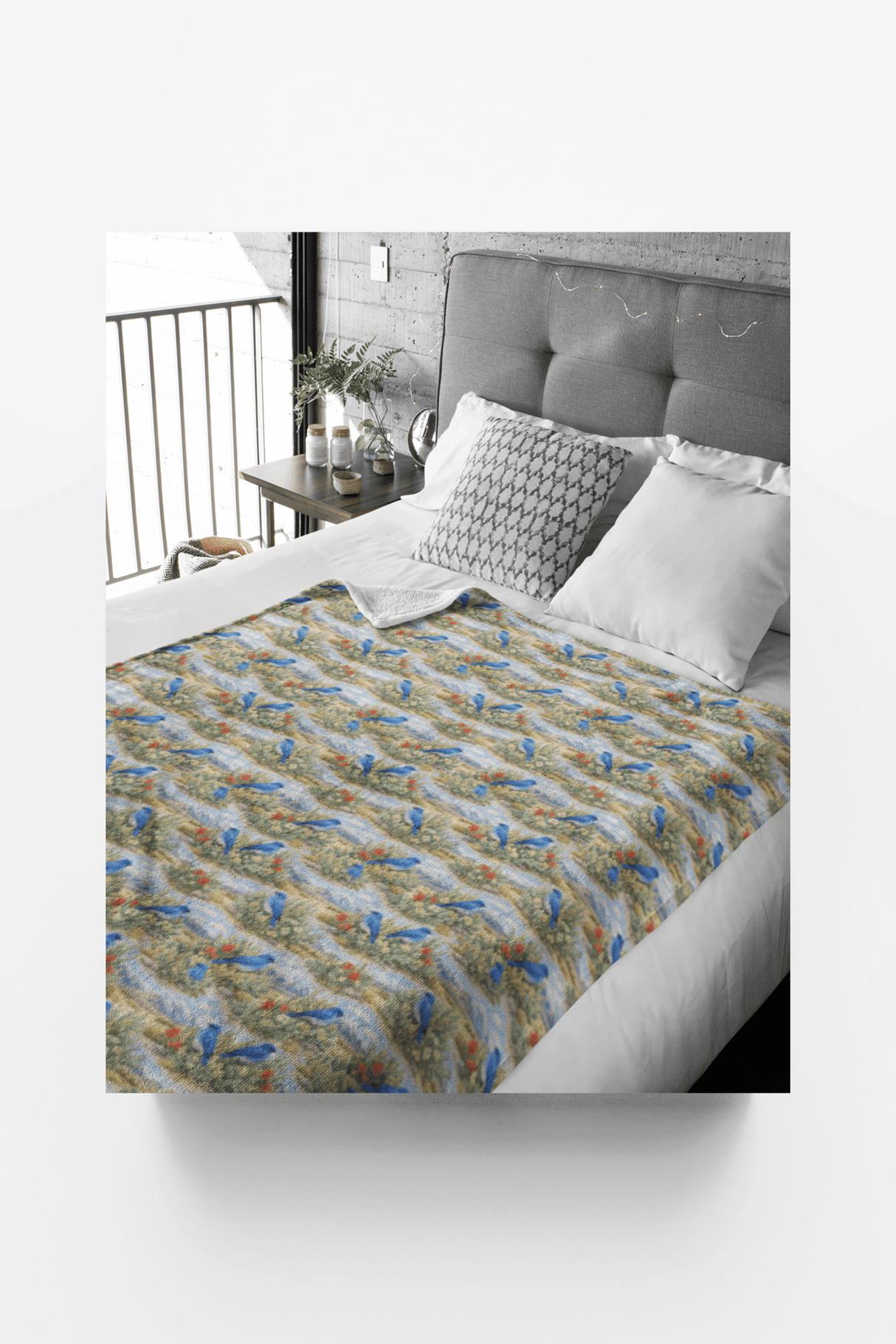 Nevada Flora & Fauna Sherpa Blanket - London Penny Gift Wrap