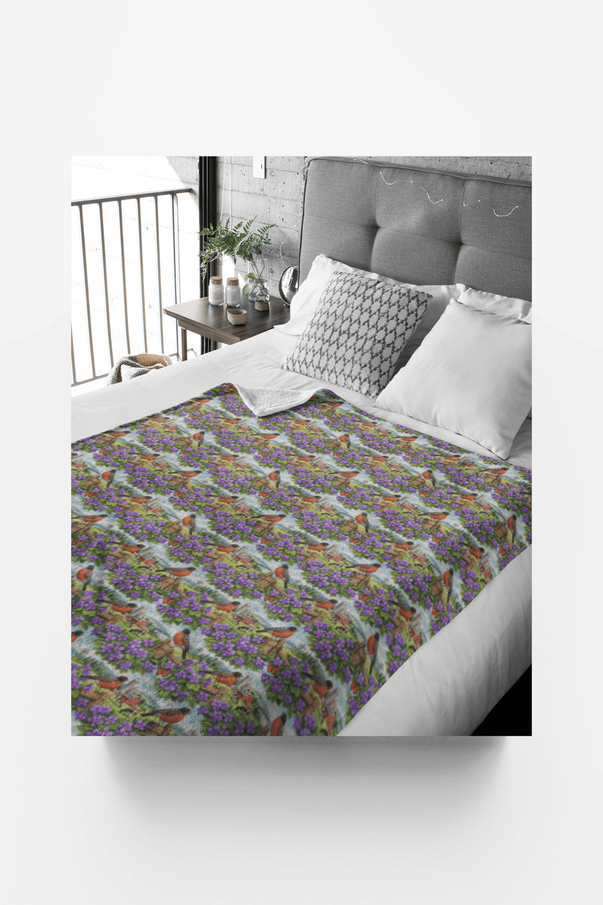 Wisconsin Flora & Fauna Sherpa Blanket - London Penny Gift Wrap