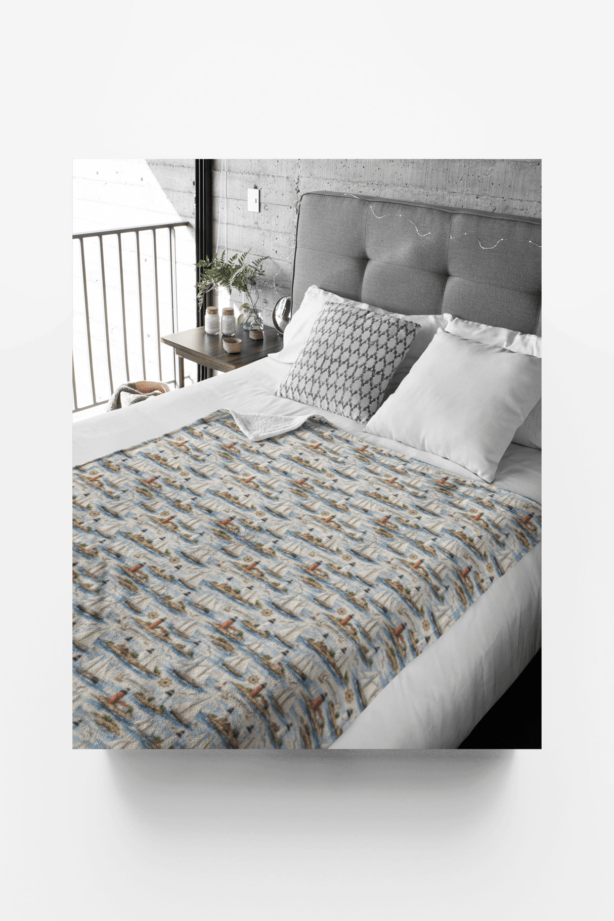Connecticut Coastal New England Sherpa Blanket - London Penny Gift Wrap