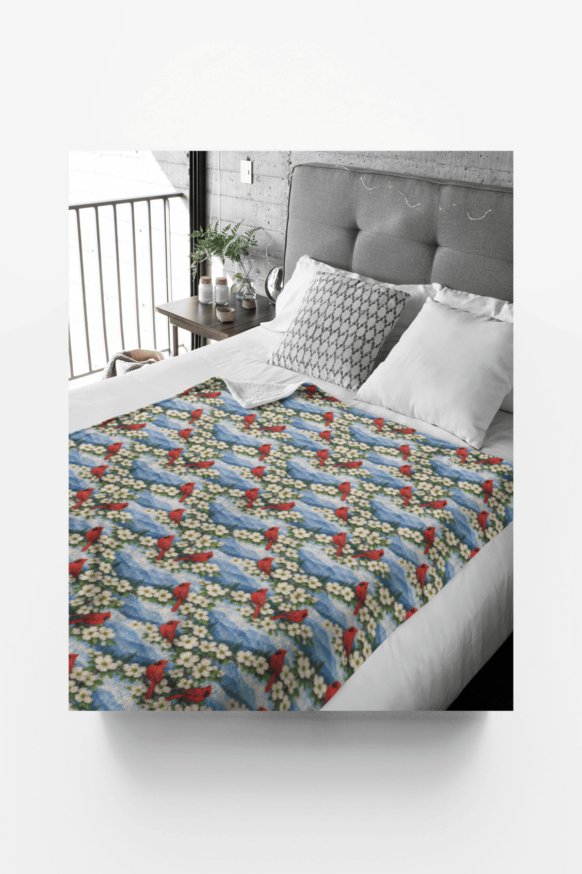 North Carolina Flora & Fauna Sherpa Blanket - London Penny Gift Wrap