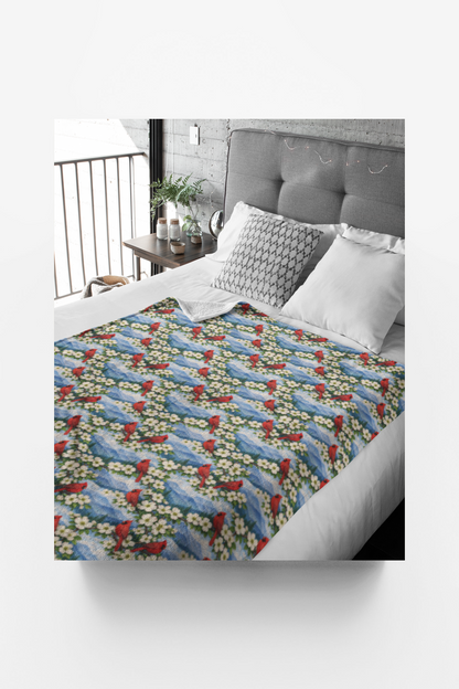 North Carolina Flora & Fauna Sherpa Blanket