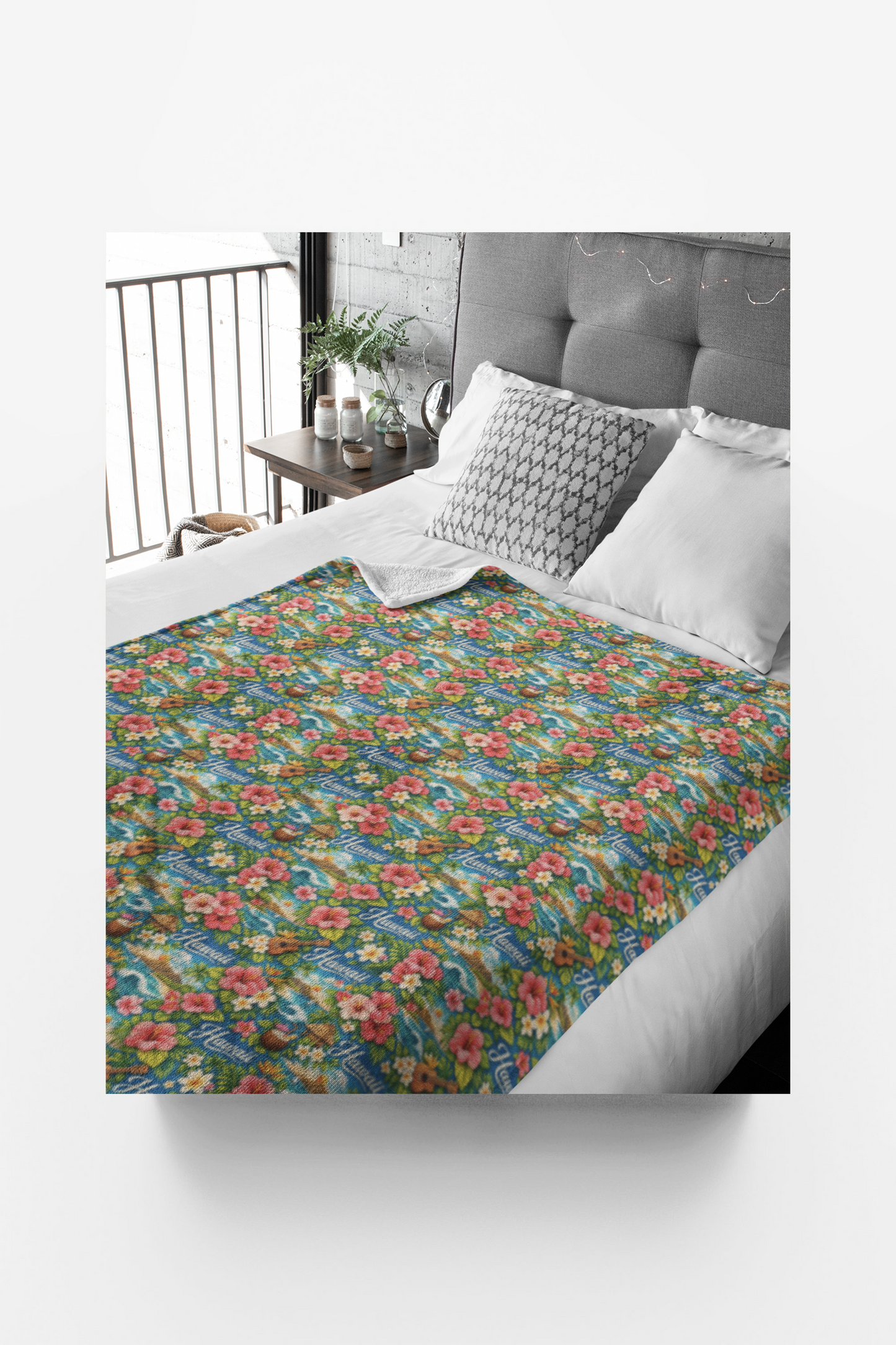 Hawaii Island Aloha Sherpa Blanket