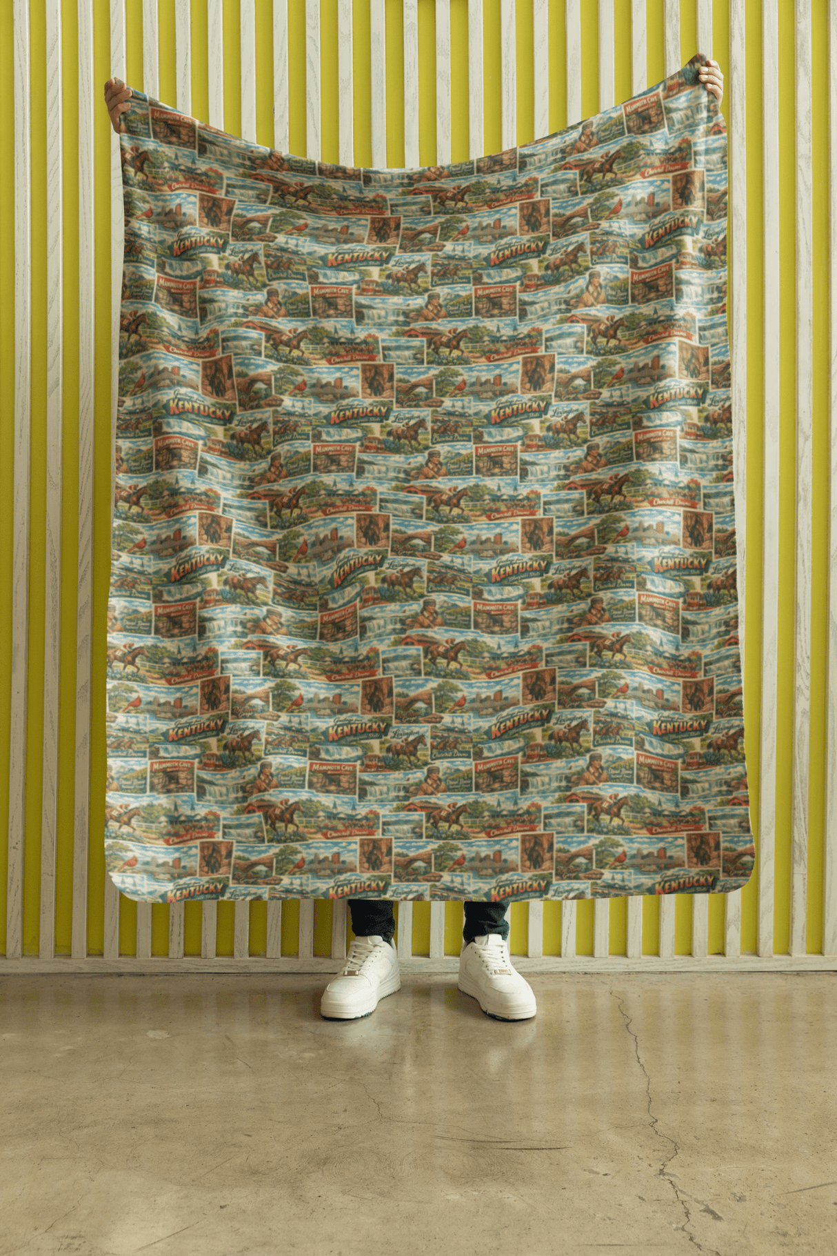 Kentucky Postcard Memories Sherpa Blanket - London Penny Gift Wrap