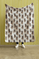 Snowflakes & Shepherds Sherpa Blanket - London Penny Gift Wrap