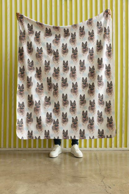 Snowflakes & Shepherds Sherpa Blanket