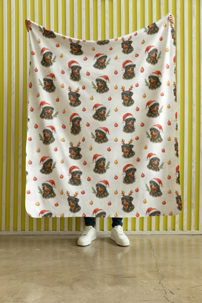 Winter Watch Rottweiler Sherpa Blanket
