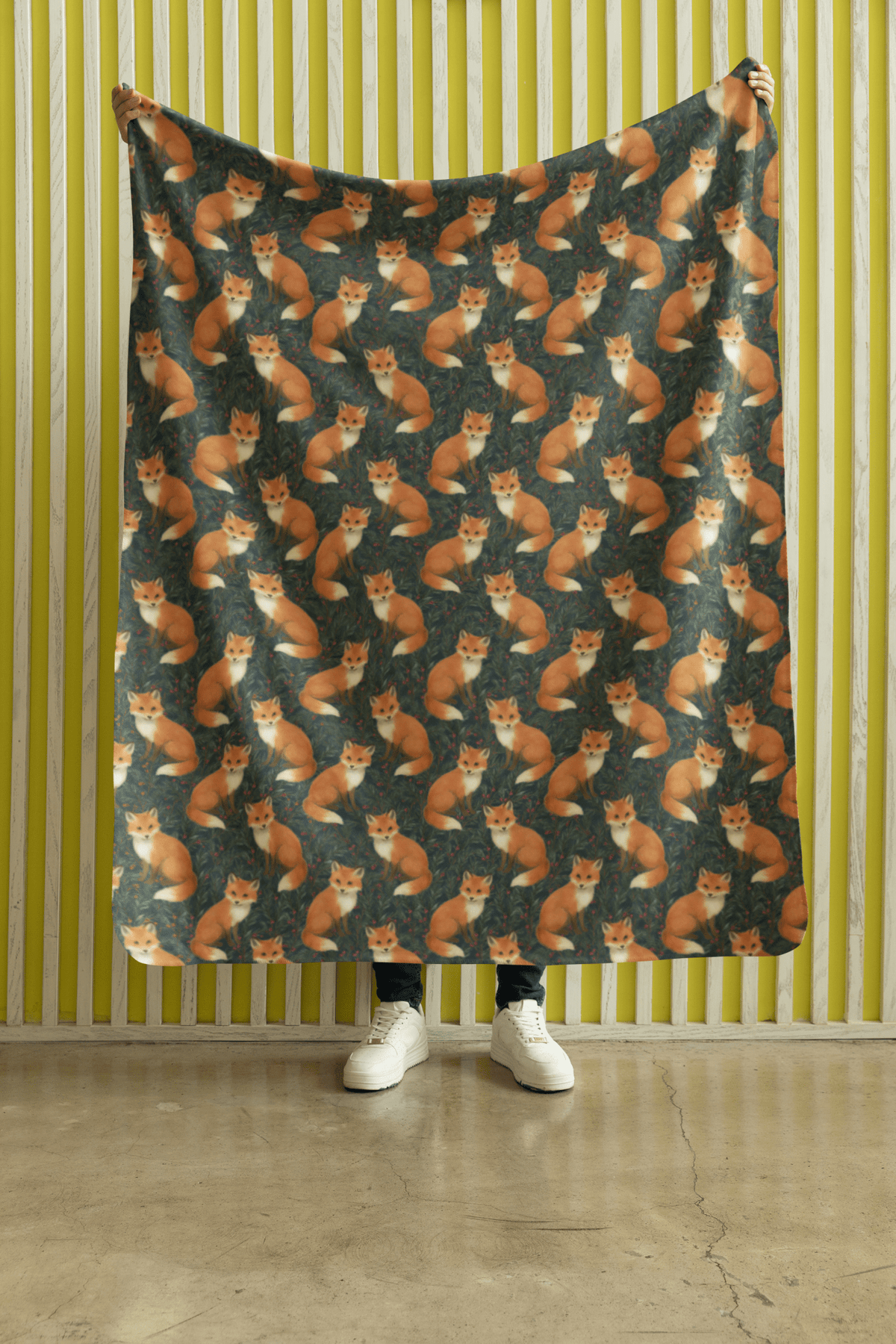 Fox in the Pines Sherpa Blanket - London Penny Gift Wrap