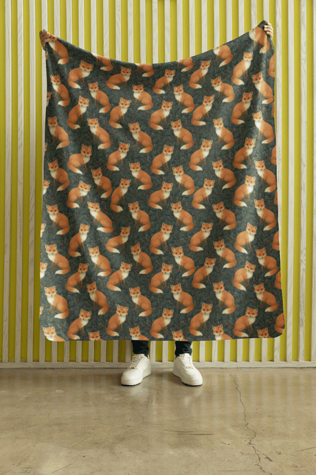 Fox in the Pines Sherpa Blanket - London Penny Gift Wrap