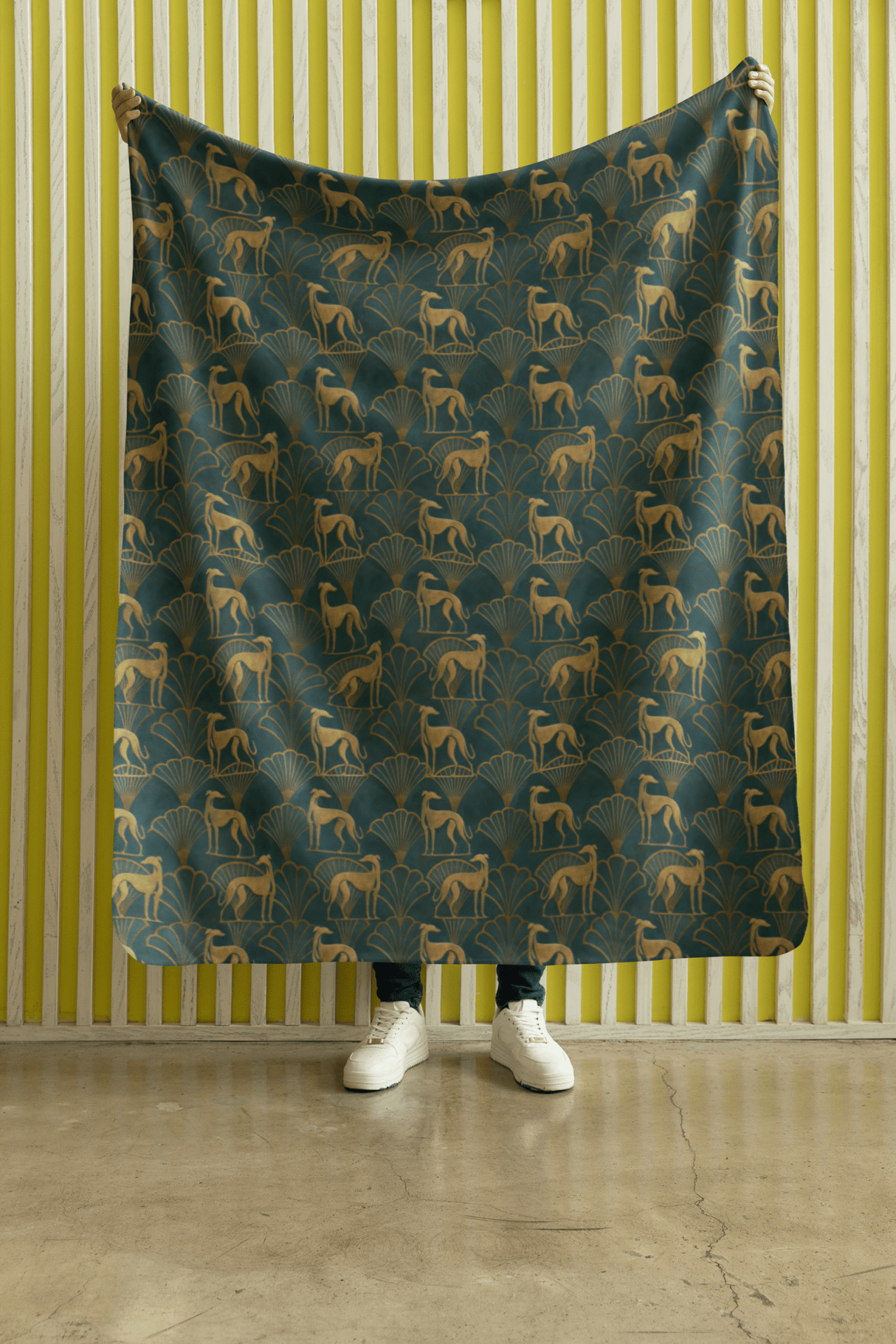 Greyhound Gatsby Sherpa Blanket - London Penny Gift Wrap