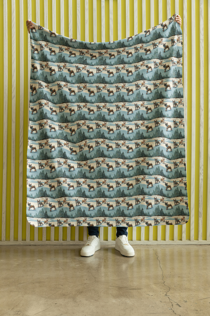 Frenchie Pirouettes Sherpa Blanket