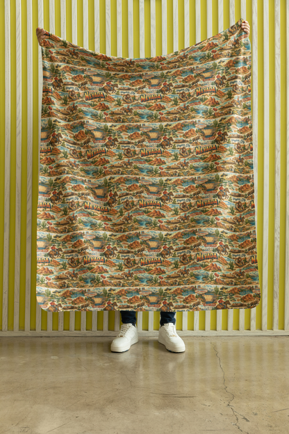 Nevada Postcard Memories Sherpa Blanket