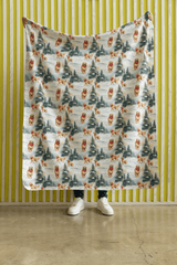 Golden Flurries Sherpa Blanket - London Penny Gift Wrap