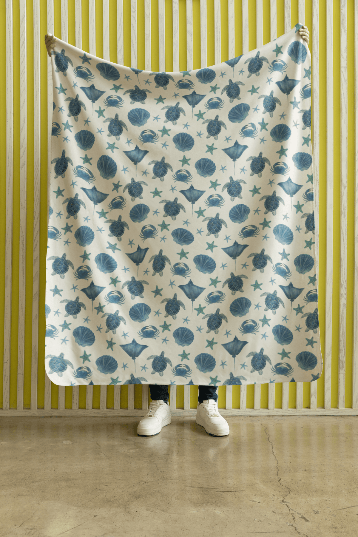 Sea Creature Symphony Sherpa Blanket - London Penny Gift Wrap