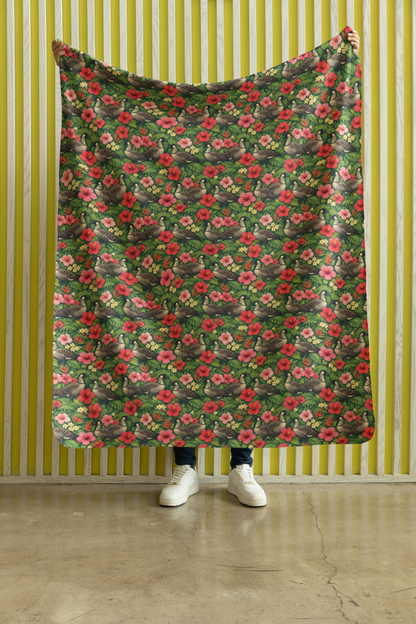Hawaii Flora & Fauna Sherpa Blanket