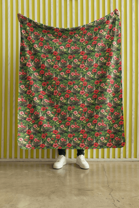 Hawaii Flora & Fauna Sherpa Blanket - London Penny Gift Wrap