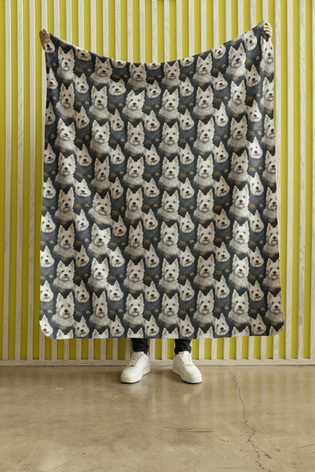 Westie Wonders Sherpa Blanket - London Penny Gift Wrap