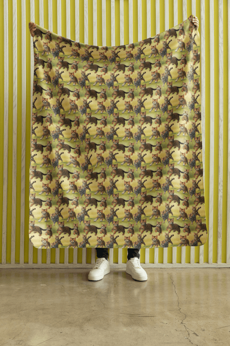 Baby Cats at Play Sherpa Blanket - London Penny Gift Wrap