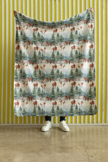 Evergreen Equestrian Sherpa Blanket