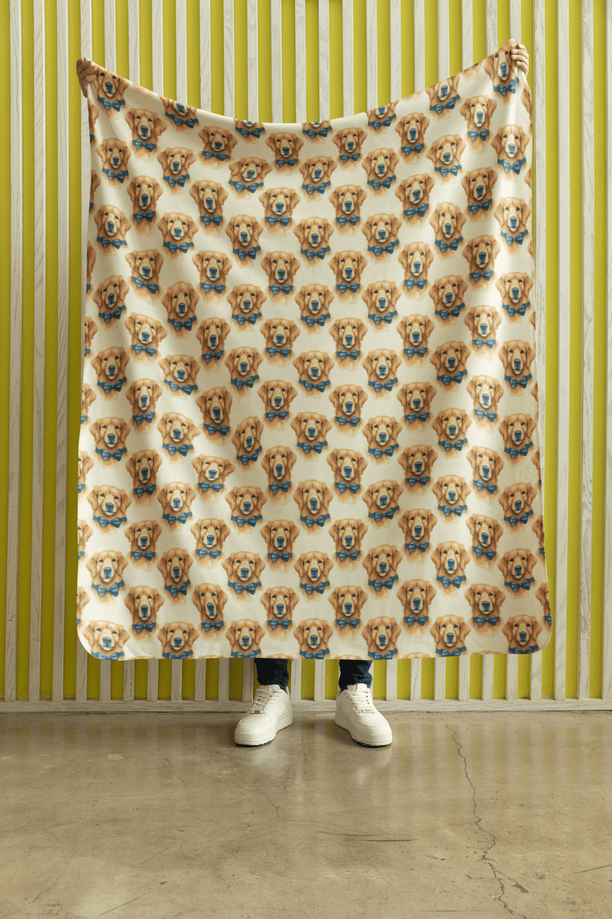 Golden Groom Sherpa Blanket - London Penny Gift Wrap