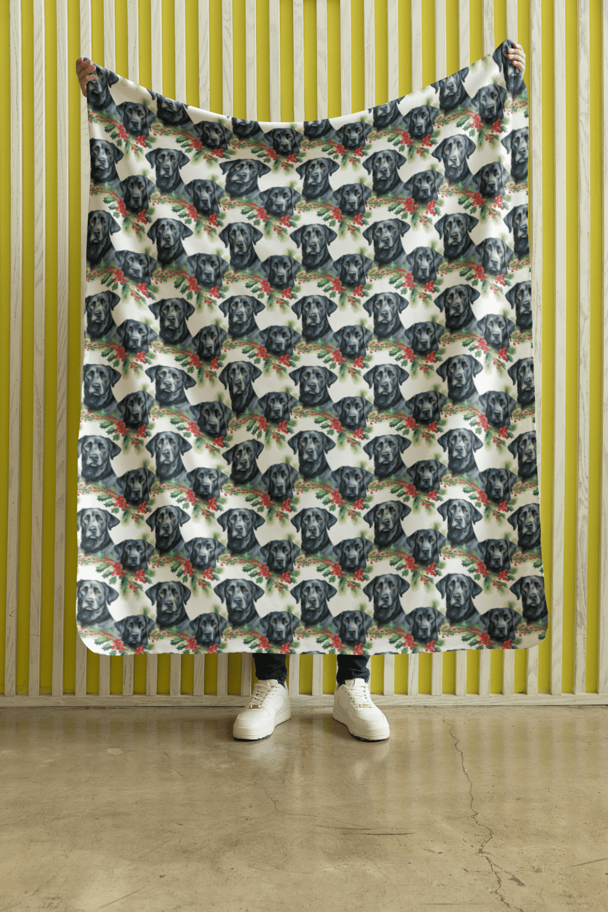 The Holiday Lab Sherpa Blanket - London Penny Gift Wrap