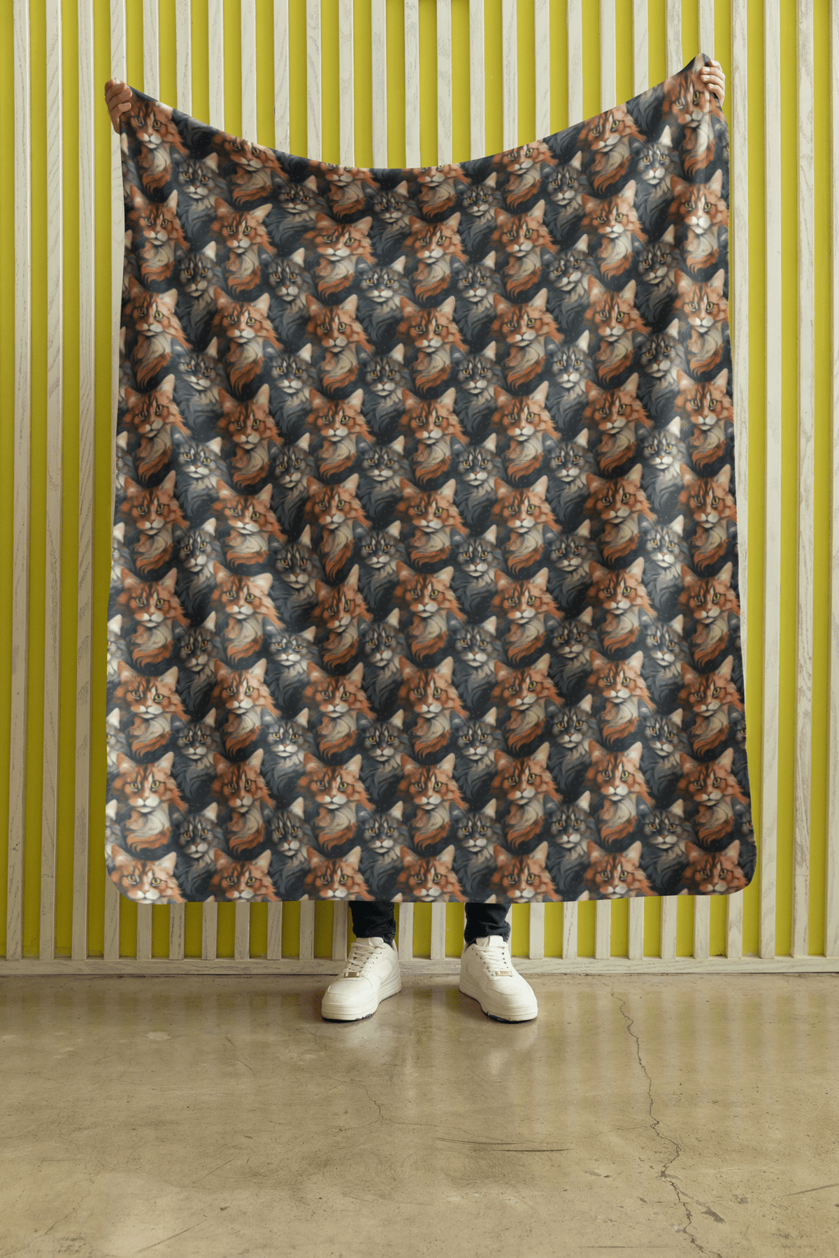 Majestic Maine Coon Sherpa Blanket - London Penny Gift Wrap