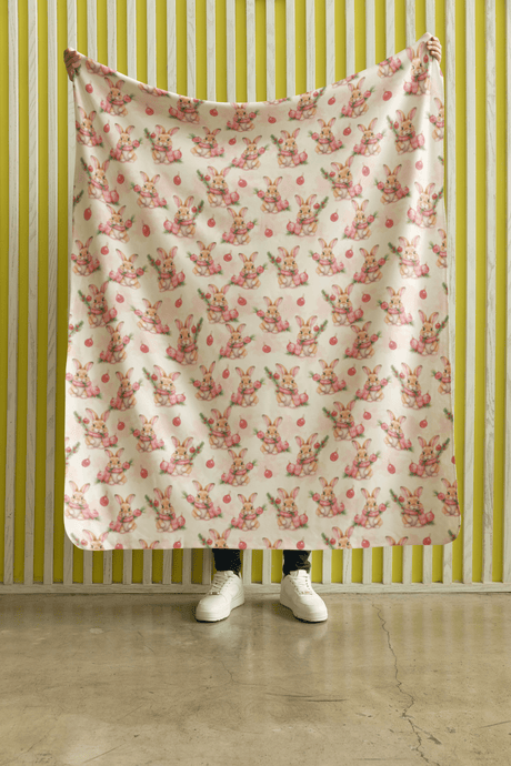 Winter Bunny Bliss Sherpa Blanket - London Penny Gift Wrap